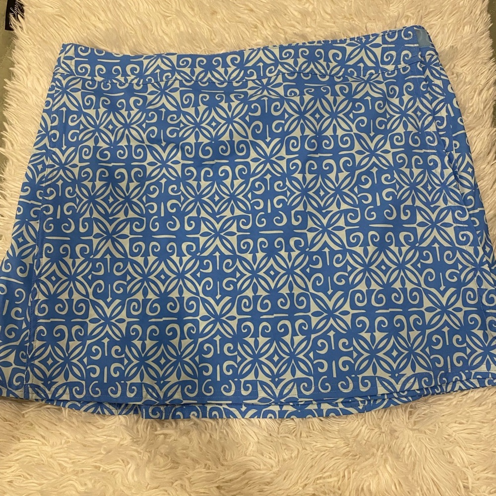 Ripskirt Hawaii Mini Wrap Skirt Blue Print Large
